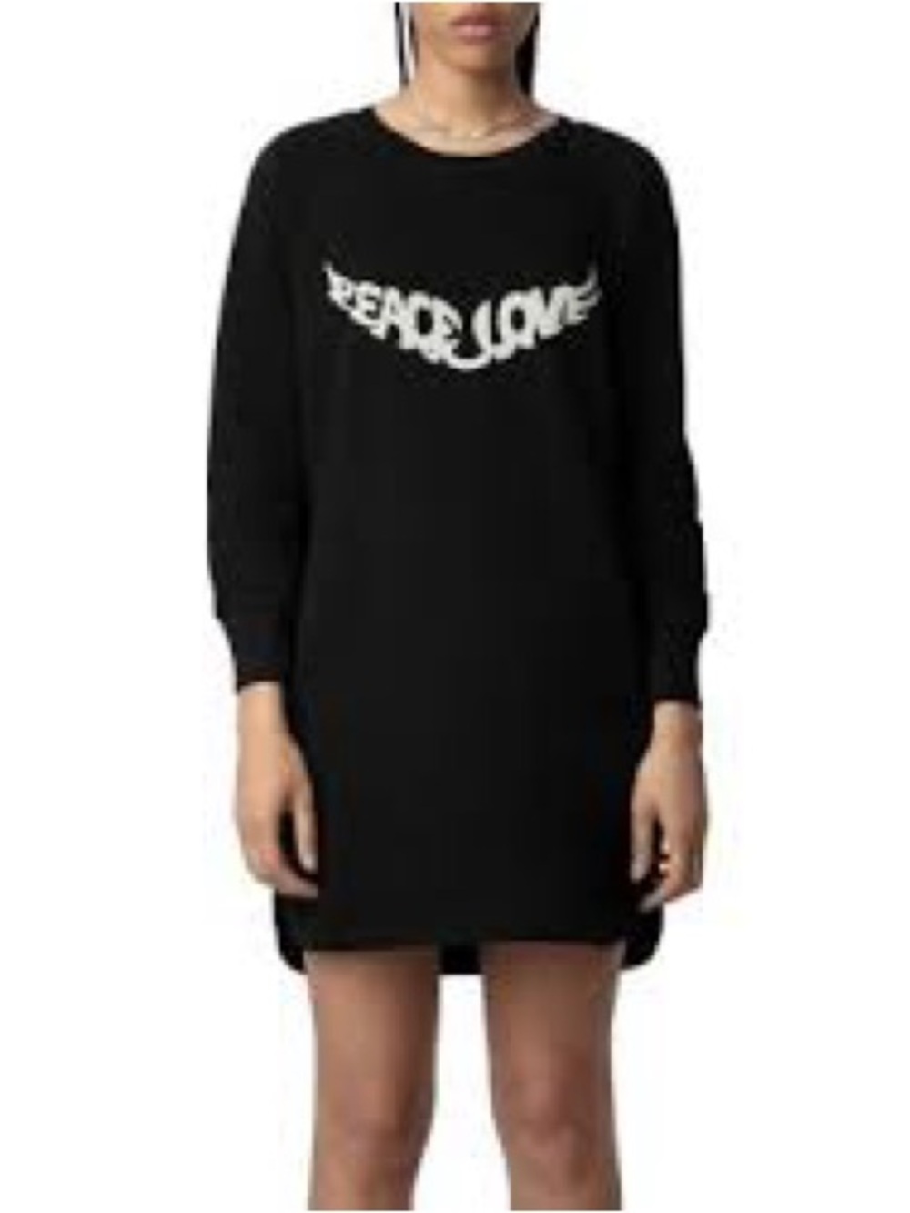 Zadig and Voltaire Diaz Peace & Love Cotton Dress Size XS NWOT